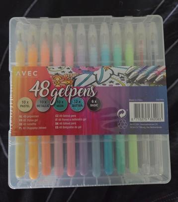 Avec 48 Gelpennen Set - Nieuw! beschikbaar voor biedingen