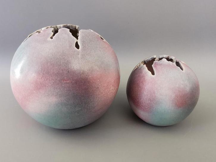 Egbert Boonstra keramiek set sculptuur bol vazen, Antiek en Kunst, Antiek | Keramiek en Aardewerk, Verzenden