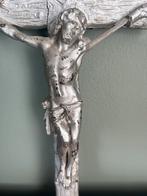 OUD HOUTEN KRUIS MET JEZUS, Ophalen of Verzenden