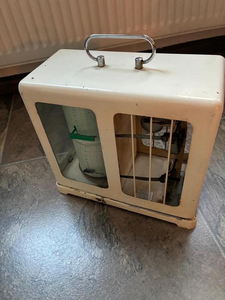 Vintage Thermograaf - Weerstation, Antiek en Kunst, Antiek | Glas en Kristal, Ophalen of Verzenden