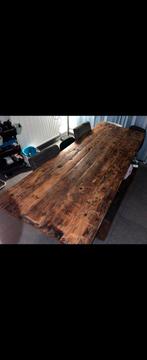 Eetkamer tafel wood work, Ophalen, 200 cm of meer, Zo goed als nieuw, Vijf personen of meer