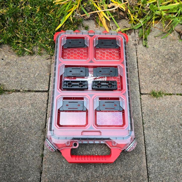 Milwaukee Packout  Red USA met montage voeten., Doe-het-zelf en Verbouw, Gereedschapskisten, Nieuw, Ophalen of Verzenden