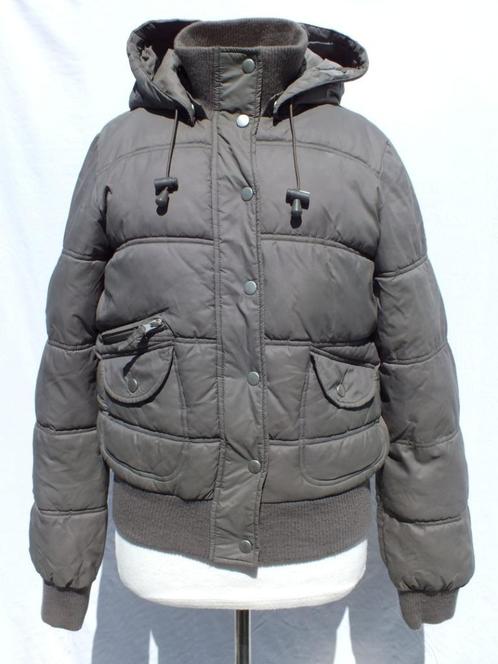 Stoere grijze winterjas. mt S. merk PMK Basic, Kleding | Dames, Jassen | Winter, Zo goed als nieuw, Maat 36 (S), Grijs, Ophalen of Verzenden