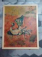 Schilderij met vogel en figuur, Ophalen of Verzenden