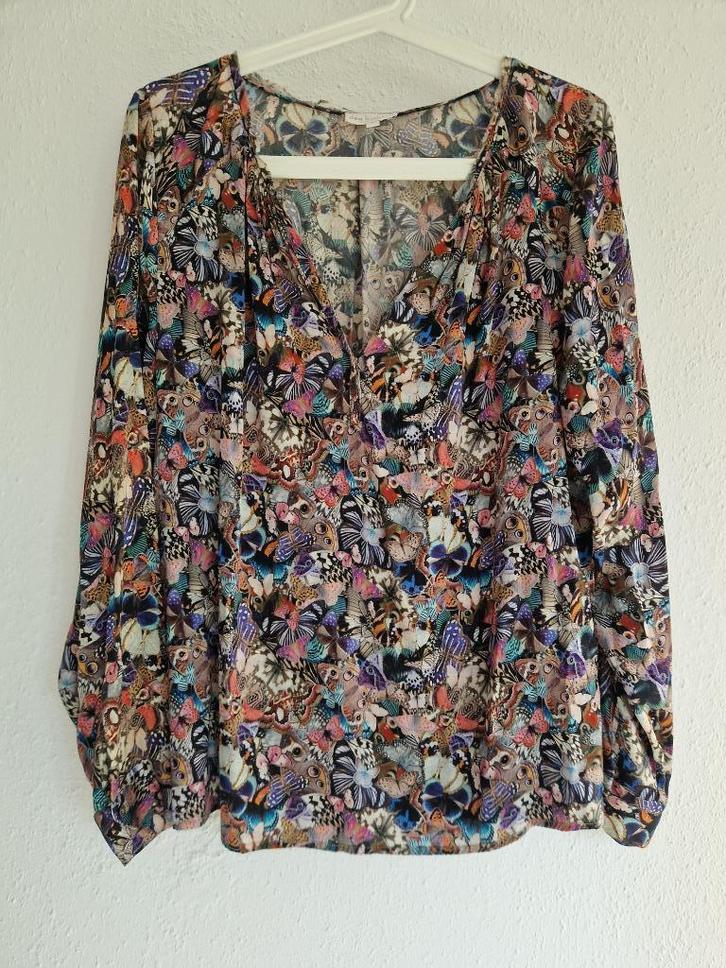 Dea Kudibal blouse. Maat L. Vlinderprint/zijde., Kleding | Dames, Blouses en Tunieken, Nieuw, Maat 38/40 (M), Overige kleuren