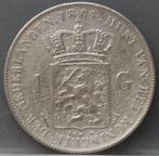 Zilveren 1 gulden 1864 Willem 3, Postzegels en Munten, Munten | Nederland, Zilver, 1 gulden, Koning Willem III, Losse munt