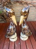 Vintage Keramiek  Set Pelikanen - Hand Geglazuurd, Ophalen, Gebruikt, Overige materialen, Dierenbeeld