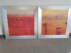 2 schilderijen, samen 60 euro, 85x85cm, Antiek en Kunst, Ophalen