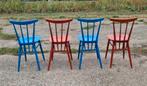 Vintage Spijlstoelen Ton '50 Thonet, Ophalen, Gebruikt, Mid-Century, Vier