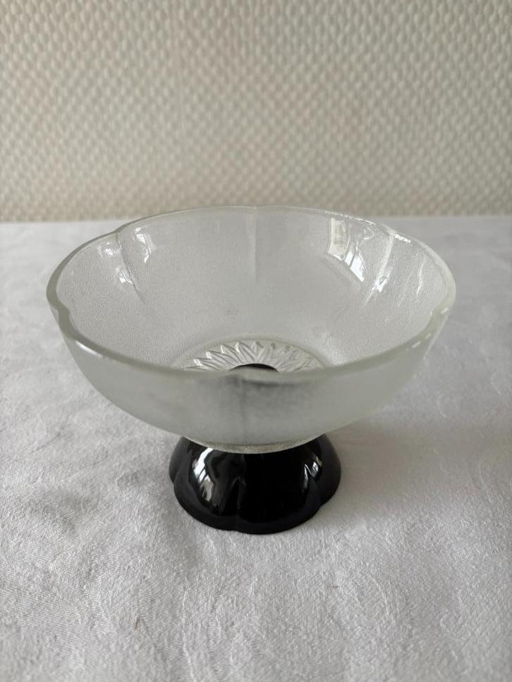 Vintage glazen schaaltje / bonbonschaaltje op voet.., Antiek en Kunst, Antiek | Glas en Kristal, Ophalen of Verzenden