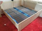 Hele nette 2 persoons bed elektrische bodem 90x200 cm matras, Ophalen, Verstelbaar, Bruin, Tweepersoons