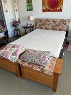 Modern bed 140x200 cm. incl. prima matras en topper., Huis en Inrichting, Slaapkamer | Bedden, Zwart, Tweepersoons, Zo goed als nieuw