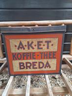 Winkelblik voorraadblik Aket Breda koffie thee geen emaille, Ophalen, Gebruikt, Reclamebord