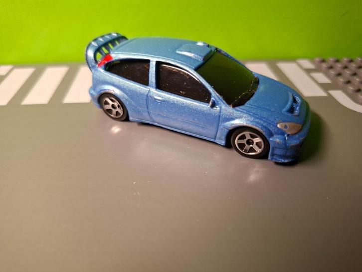 Majorette 201a - Ford Focus WRC [blauw] 1/57, Hobby en Vrije tijd, Modelauto's | Overige schalen, Gebruikt, Auto, Ophalen of Verzenden
