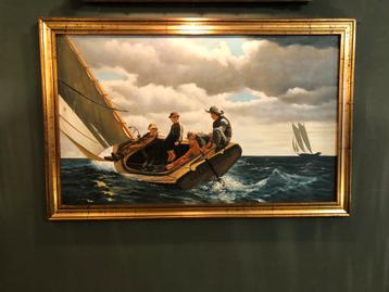 Kunst Reproductie Winslow Horner "Breezing Up (A Fair Wind)" beschikbaar voor biedingen