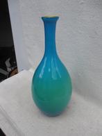 GROTE Murano blauw-groen fles vaas jaren 70, Antiek en Kunst, Antiek | Glas en Kristal, Ophalen of Verzenden