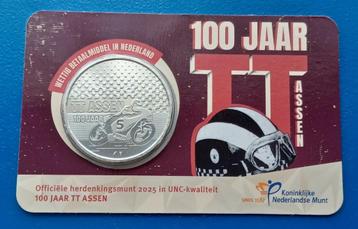 100 jaar TT Assen Vijfje 2025 UNC coincard beschikbaar voor biedingen