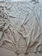 Naturel / beige linnen gordijnen - 250 cm breed, 220 cm hoog, Huis en Inrichting, Stoffering | Gordijnen en Lamellen, 200 cm of meer