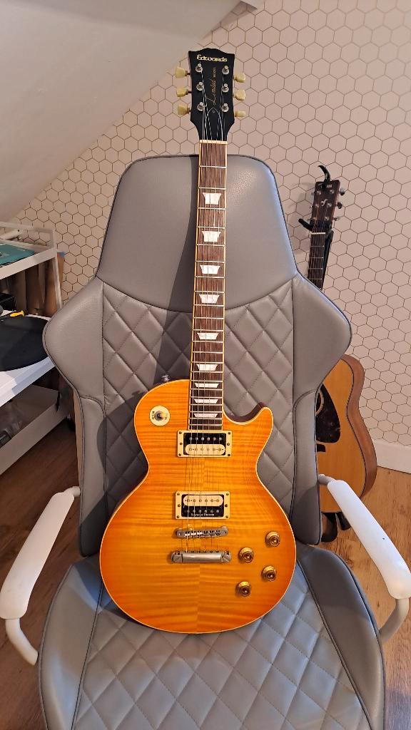 Edwards E-LP-90 LTS - 58 Fat Neck Vintage Burst ESP Japan, Muziek en Instrumenten, Snaarinstrumenten | Gitaren | Elektrisch, Gebruikt