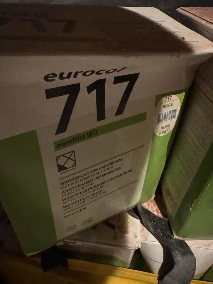 Eurocol 717 Voegmiddel Beige - 9 Dozen, Doe-het-zelf en Verbouw, Tegels, Nieuw, Overige typen, Overige materialen, 60 cm of meer