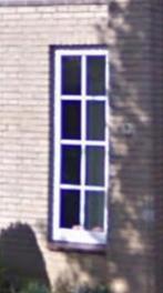 Mooi kunststof raam-kozijn met dubbel glas en roedes, Ophalen, Zo goed als nieuw, Kunststof, Raamkozijn