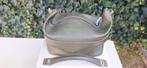 Vintage groene beauty case, make up tas, toilettas, Gebruikt, Softcase, Vintage, Ophalen of Verzenden