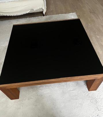 Zwart glazen design salontafel 