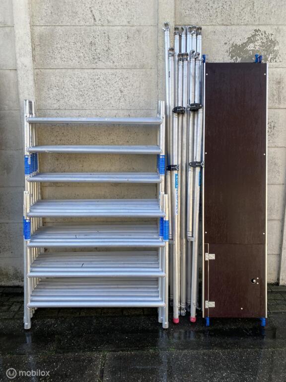 ASC rolsteiger 135x250x8,20 werkhoogte, Doe-het-zelf en Verbouw, Steigers, Gebruikt, Ophalen of Verzenden