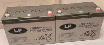 Gel accu’s 2 x 60 ampere scootmobiel nieuw 2 st 190 beschikbaar voor biedingen