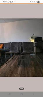 4 Arco design eetkamerstoelen/stoelen kleur grijs, Ophalen of Verzenden, Gebruikt, Grijs, Vijf, Zes of meer stoelen