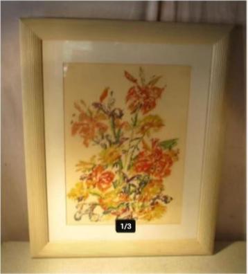 Mooi Geschilderd Werk 'Bloemenweelde' - gesigneerd beschikbaar voor biedingen