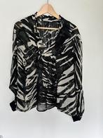 Summum blouse print zwart/beige/groen maat 36 viscose, Kleding | Dames, Blouses en Tunieken, Summum, Ophalen of Verzenden, Maat 36 (S)