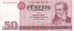 bankbiljet 50 mark 1971 DDR Duitsland., Postzegels en Munten, Bankbiljetten | Europa | Niet-Eurobiljetten, Los biljet, Duitsland