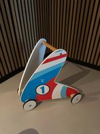 Stoere Houten Loopwagen - Raceauto Design, Ophalen, Zo goed als nieuw, Duw- of Trekspeelgoed