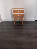 Nachtkastje wit met houten lades - klein kastje, Ophalen, Minder dan 50 cm, Zo goed als nieuw, 3 of 4 laden