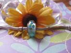 Pandora bedel 790607 = MURANO * bloemen GROEN / BLAUW, Glas of Kristal, Pandora, Ophalen of Verzenden, Zo goed als nieuw