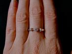 Zilveren 925 zilver ring mooie zirkonia / kristal maat 17.5, Met kristal, Overige kleuren, Verzenden, Nieuw