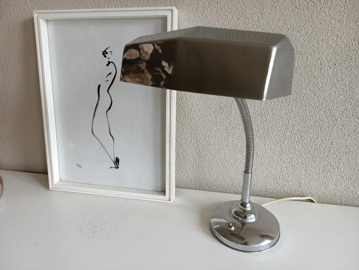 Art Deco bureaulamp | notarislamp | bankierslamp | jaren 30, Antiek en Kunst, Antiek | Lampen, Ophalen of Verzenden
