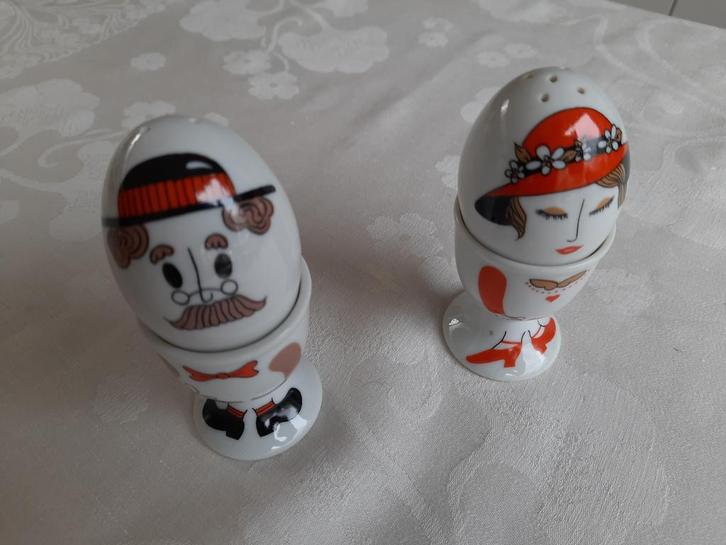 Zout en peperstel tevens eieirdoppen, Huis en Inrichting, Keuken | Servies, Zo goed als nieuw, Overige typen, Overige stijlen