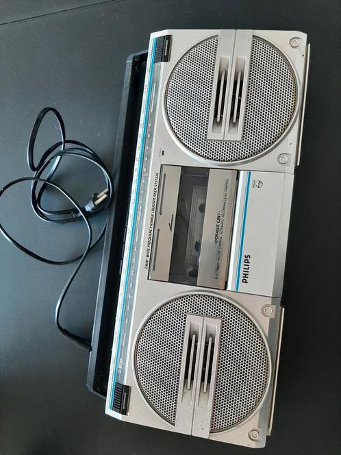 Vintage Philips D 8130/00 radio cassetterecorder boombox, Audio, Tv en Foto, Radio's, Gebruikt, Radio, Ophalen of Verzenden