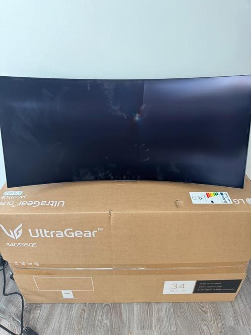 LG Ultragear 34GS95QE-B OLED defect - gebarsten scherm, Computers en Software, Monitoren, Niet werkend, 201 Hz of meer, DisplayPort