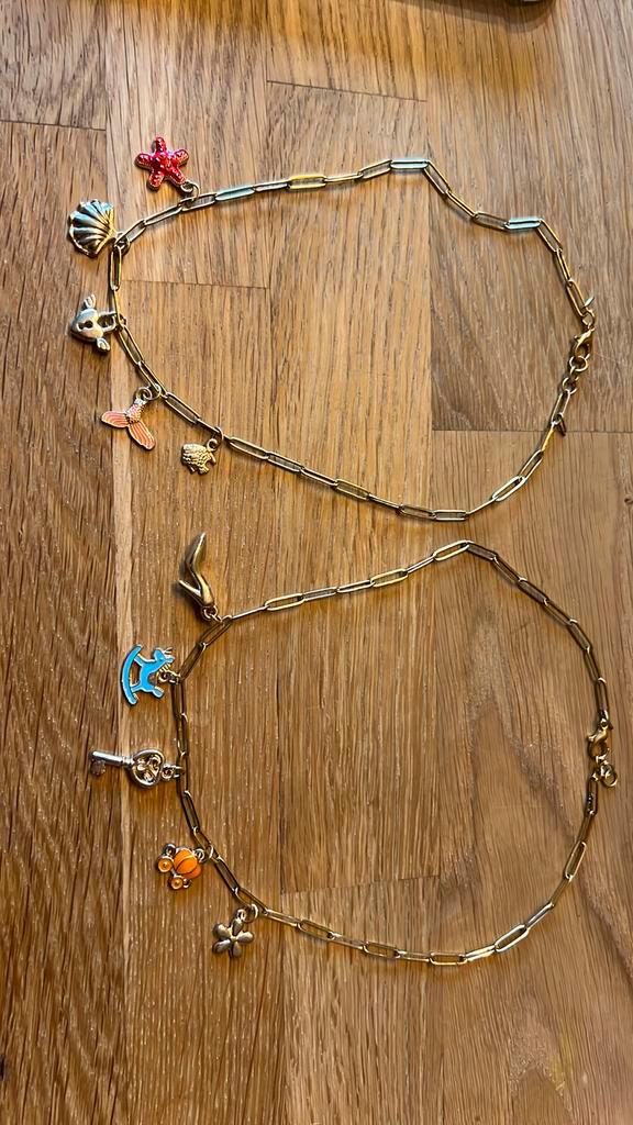 vriendschaps kettingen disney prinses Assepoester en ariel, Sieraden, Tassen en Uiterlijk, Kettingen, Nieuw, Goud, Met hanger