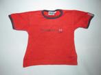 T-shirt rood geribbeld met print Salty dog maat 104, Jongen, Trui of Vest, Ophalen of Verzenden, Zo goed als nieuw