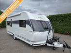 Hobby De Luxe 540 UL Zakluifel Mover Fietsendrager, Caravans en Kamperen, Caravans, Rondzit, Hobby, 2 aparte bedden, Bedrijf