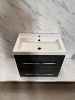 Badkamer Meubel 60x40 Zwart Eiken met Wastafel, Wltradingnl@outlook.com, Nieuw, Minder dan 100 cm, Oss