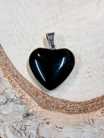 hangertje hartje zwart obsidiaan beschikbaar voor biedingen