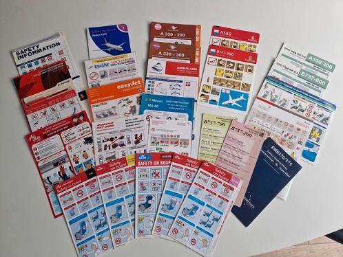 Verschillende flight safety kaarten!, Verzamelen, KLM Huisjes, Zo goed als nieuw, Ophalen of Verzenden
