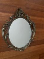 Vintage zware spiegel uitgewerkt, Antiek en Kunst, Antiek | Spiegels, Ophalen of Verzenden, Ovaal, Minder dan 50 cm