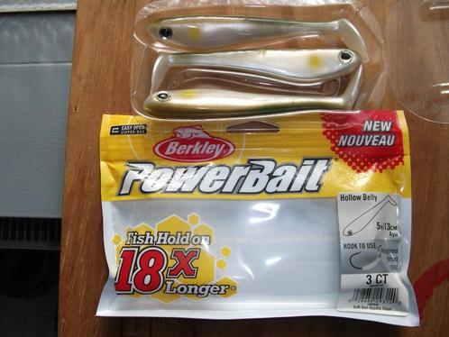 3 stuks Powerbait Hollow Belly roofvis shads /kunstaas shads, Watersport en Boten, Hengelsport | Roofvissen, Nieuw, Overige typen