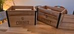 2 Originele Cornet Oaked Bierkistjes - Decoratie, Huis en Inrichting, Minder dan 50 cm, Minder dan 50 cm, Ophalen of Verzenden